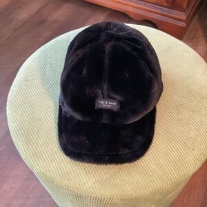 rag & bone faux fur women’s baseball cap